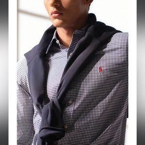 NWT Polo Ralph Lauren Classic Fit Gingham Long Sleeve Button Down Size M